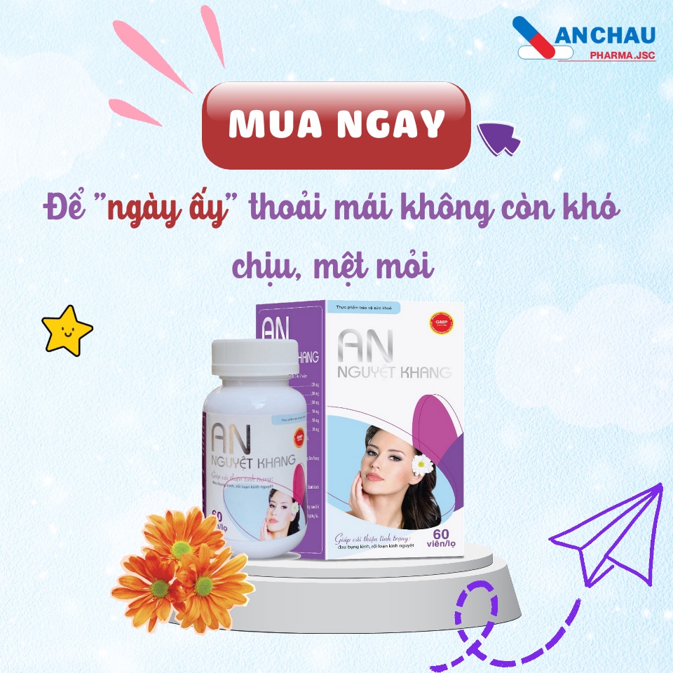 Viên uống AN NGUYỆT KHANG giúp giảm đau bụng kinh, điều hòa kinh nguyệt