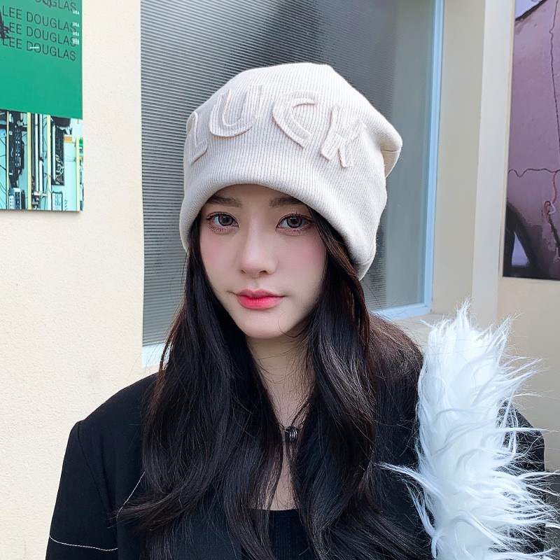 Nón Len Nam Nữ LUCK Thời Trang Mũ Len Korea Phong Cách
