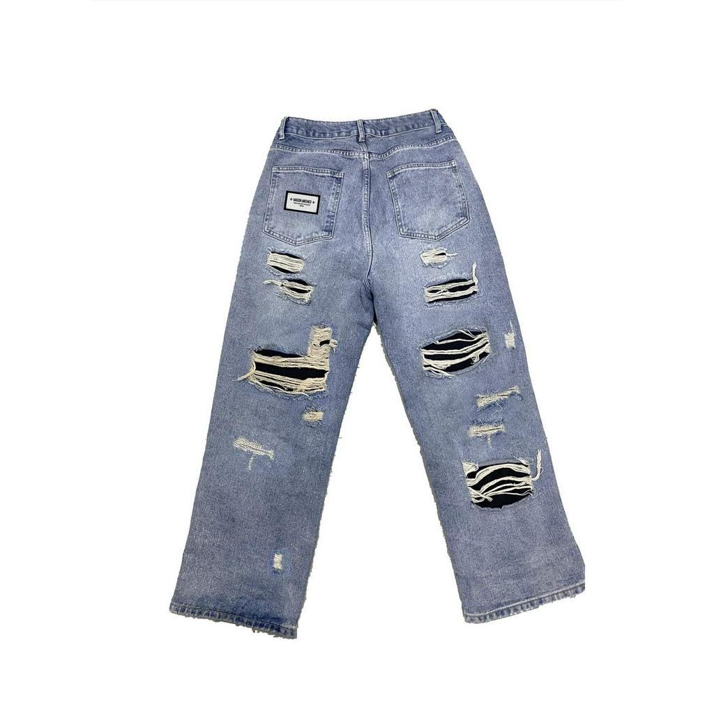 Quần chính hãng MIKENCO DISTRESSED BAGGY JEANS