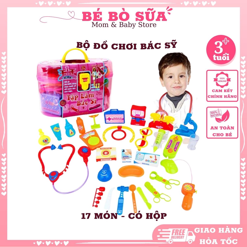 Bộ Đồ Chơi Bác Sĩ 17 Món (Có Hộp)