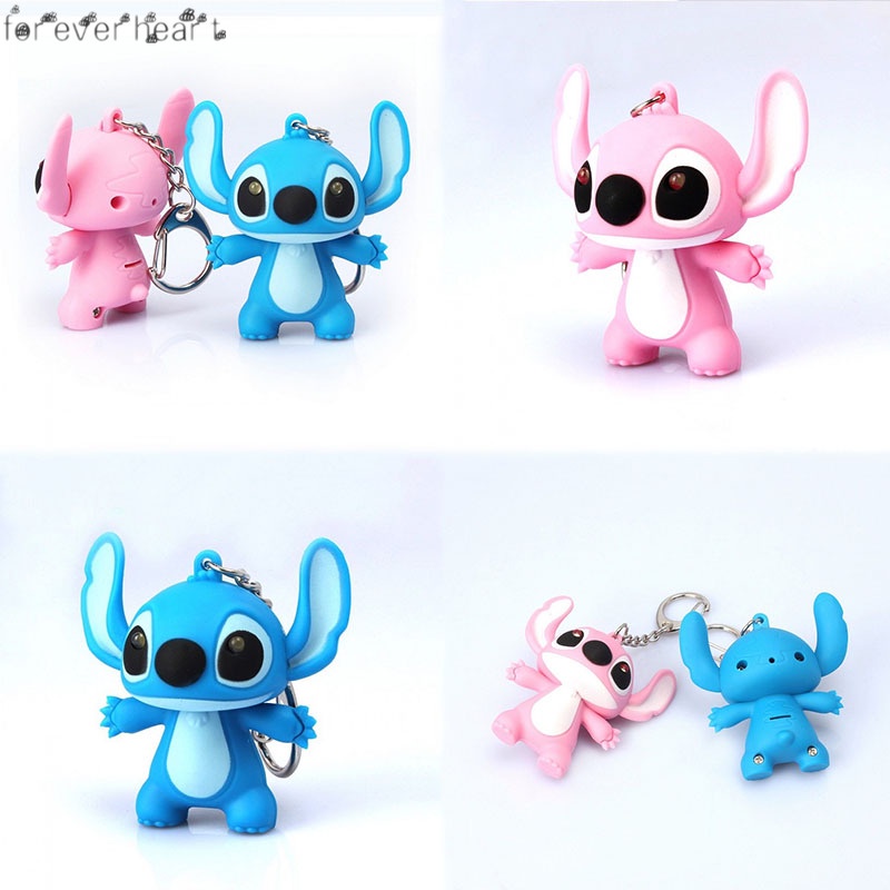 Móc Khóa Hình Lilo Và Stitch Hoạt Hình Có Đèn Led