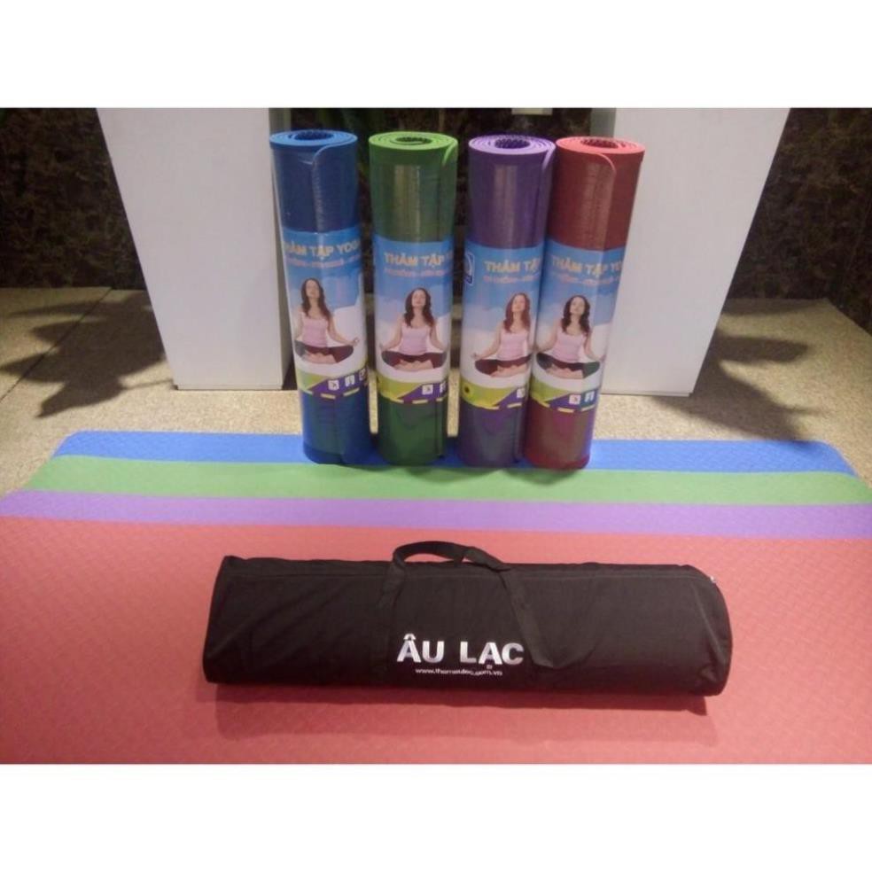 Thảm tập yoga Âu Lạc dày 9mm kích thước 182x66cm (tặng kèm túi đựng thảm)