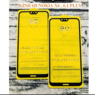 Kính cường lực 9D cho Nokia X6/ Nokia 6.1 Plus - Full keo toàn màn hình cao cấp