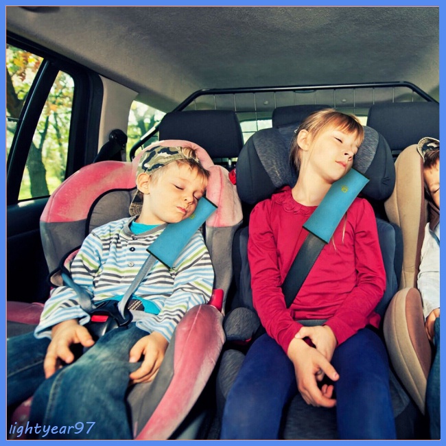 Gối Đệm Cổ Gắn Dây Đai An Toàn Xe Hơi Bằng Vải Bông Dễ Thương Tùy Chỉnh Cho Bé