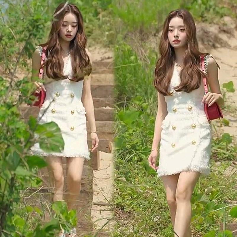 Đầm Sát Nách Dạ Tweed Freezia Song Jia Sang Chảnh