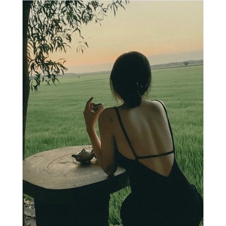 ĐẦM MAXI ĐEN ĐAN LƯNG XẺ TÀ 😍