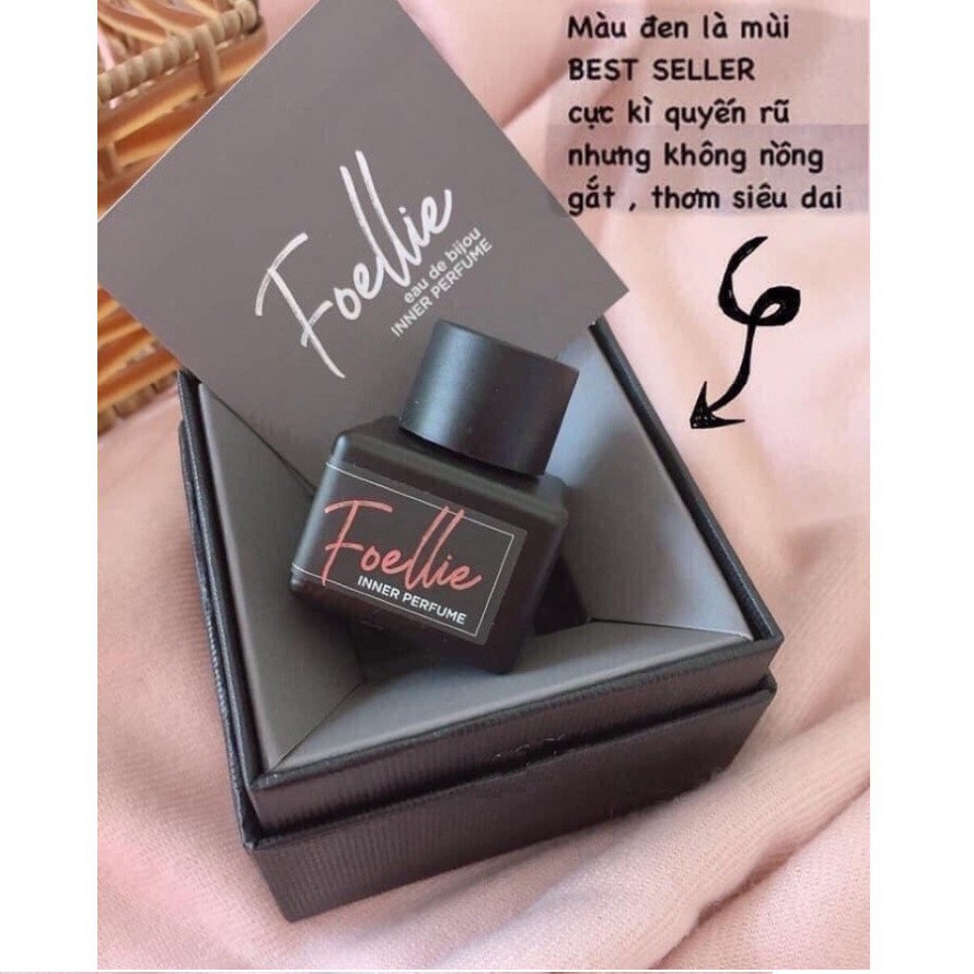 Nước hoa vùng kín hương thơm nồng nàn mãnh liệt Foellie Eau De Innerb Perfume 5ml - Bijou (chai đen)