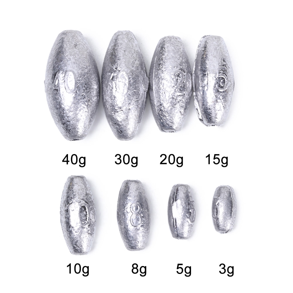 Set 5 Chì Câu Cá Trọng Lượng 3g/5g/8g/10g/15g/20g/30g/40g