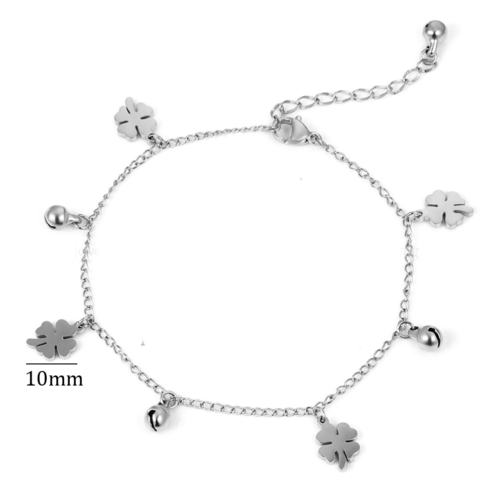 Lắc chân titan cỏ 4 lá phối chuông không gỉ