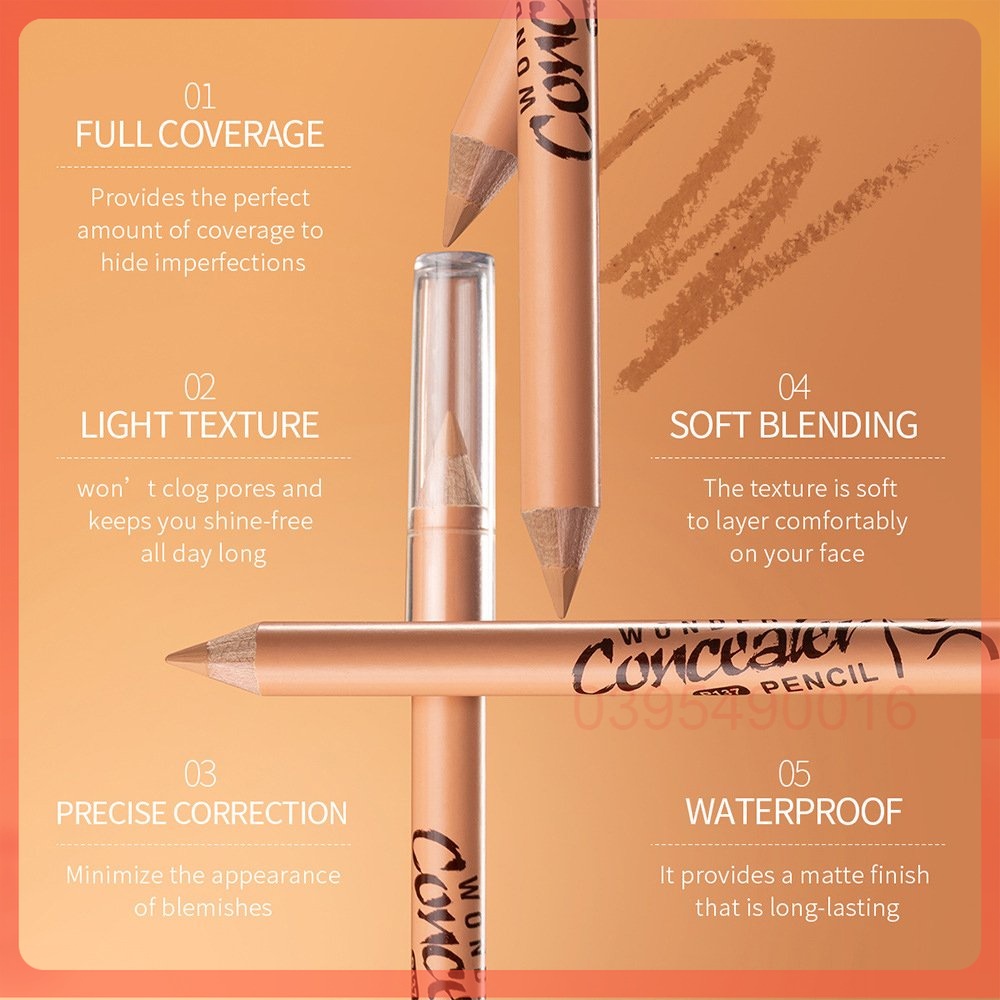 Hộp 12 Bút Che Khuyết Điểm MeNow Chính Hãng Fix Makeup Không Trôi Không Thấm Nước WONDER CONCEALER thích hợp mọi loại da