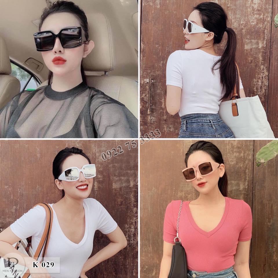 Kính mát nữ Cao Cấp vuông to chống UV400 , màu sắc thời trang 084