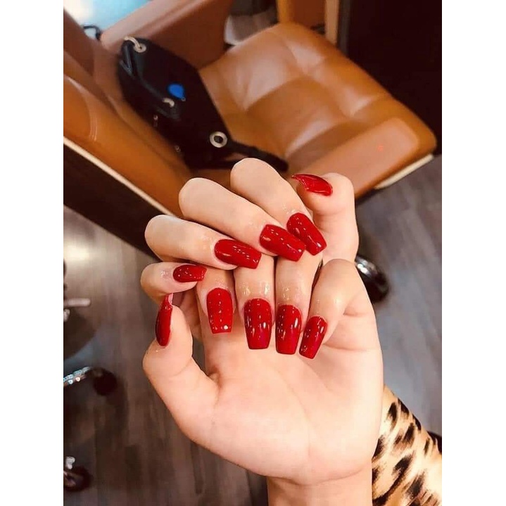 Sơn Gel Đỏ Mxbon Chai 15ml Hàng Chuẩn Lên Màu Chỉ Một Nước Sơn Bán Lẻ Chai