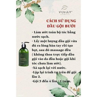 Dầu gội bưởi ViJully Cao Cấp giảm mạnh rụng tóc, giúp nhanh mọc tóc làm dài, dày mái tóc -[HÀNG CHÍNH HÃNG]