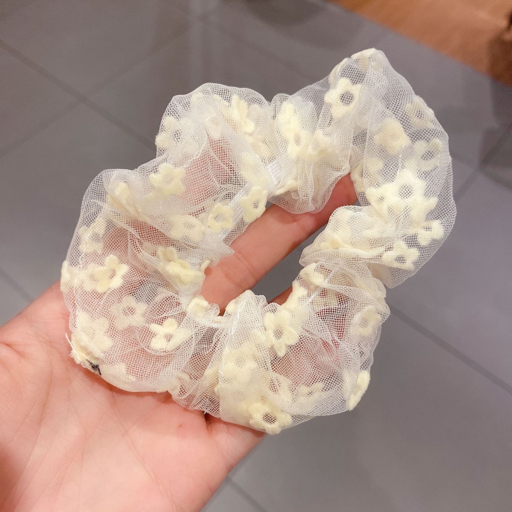 Băng Đô Vải Satin Họa Tiết Hoa Xinh Xắn Thời Trang Hàn Quốc Cho Nữ