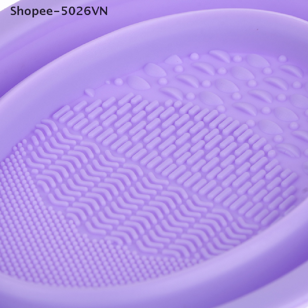 Dụng Cụ Vệ Sinh Cọ Trang Điểm Bằng Silicone Gấp Gọn Tiện Lợi
