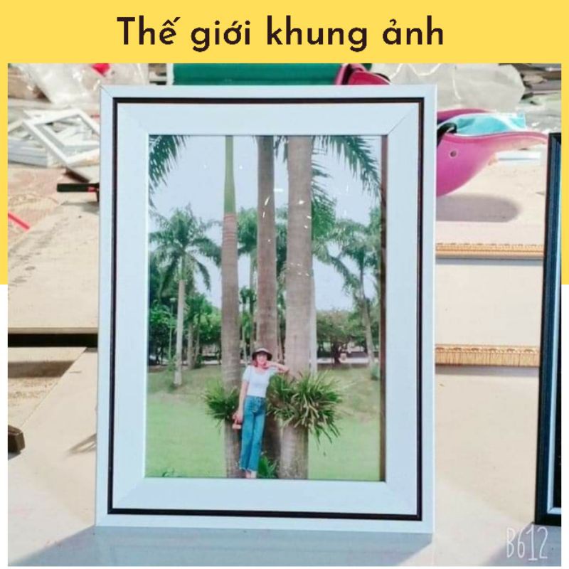 Khung ảnh để bàn tiệc cưới viền đẹp nhiều màu sắc, kích thước 13x18 tặng chân để bàn, free in ảnh kèm theo | BigBuy360 - bigbuy360.vn