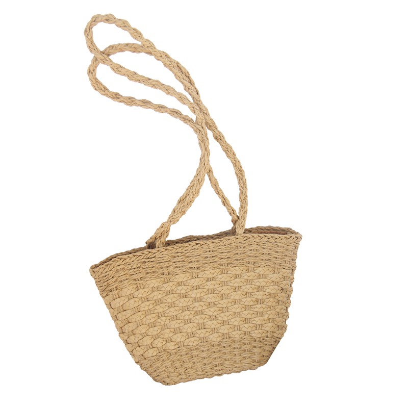 Labonia-Túi đan cói xách tay kiểu dáng đơn giản thanh lịch dành cho nữ