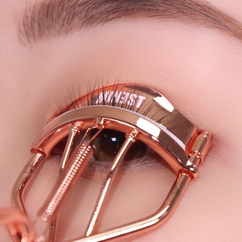 Kẹp bấm mi MINEST Double Curling Eyelash Curler siêu cong màu Bạc và Vàng kèm 2 lõi thay
