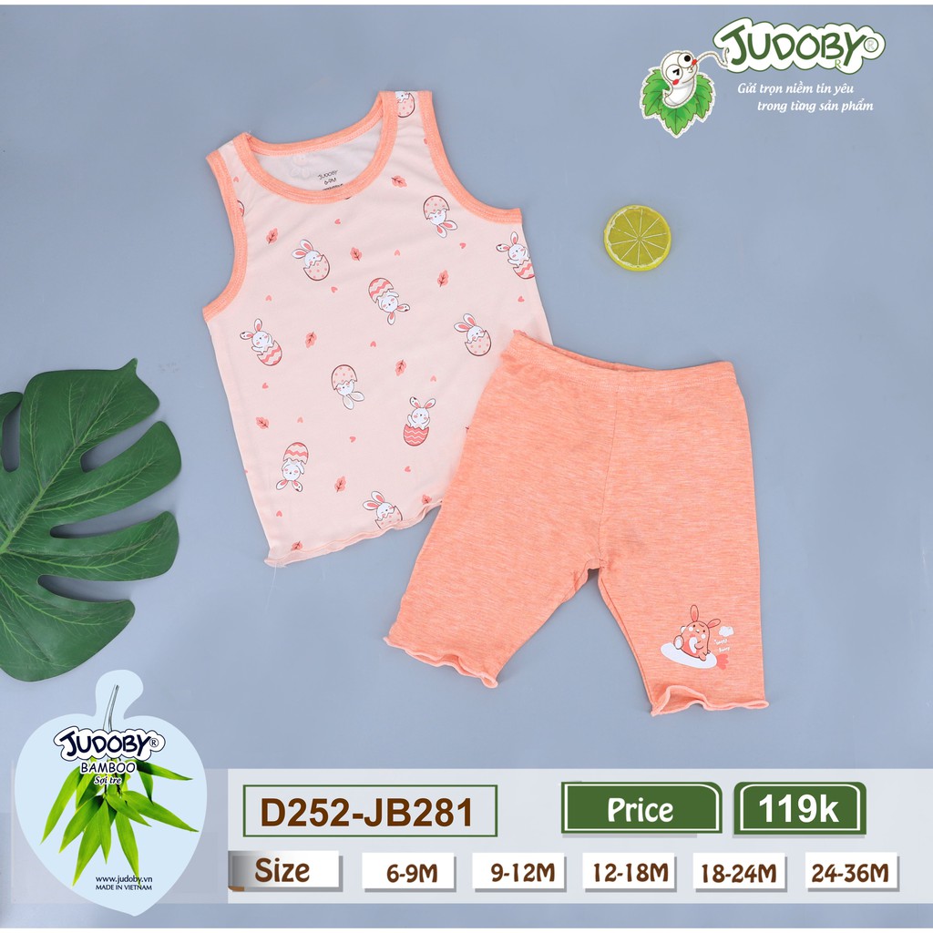 JUDOBY - Bộ ba lỗ bé gái chất modal vỏ sồi siêu mát 9-36M ( JB281)
