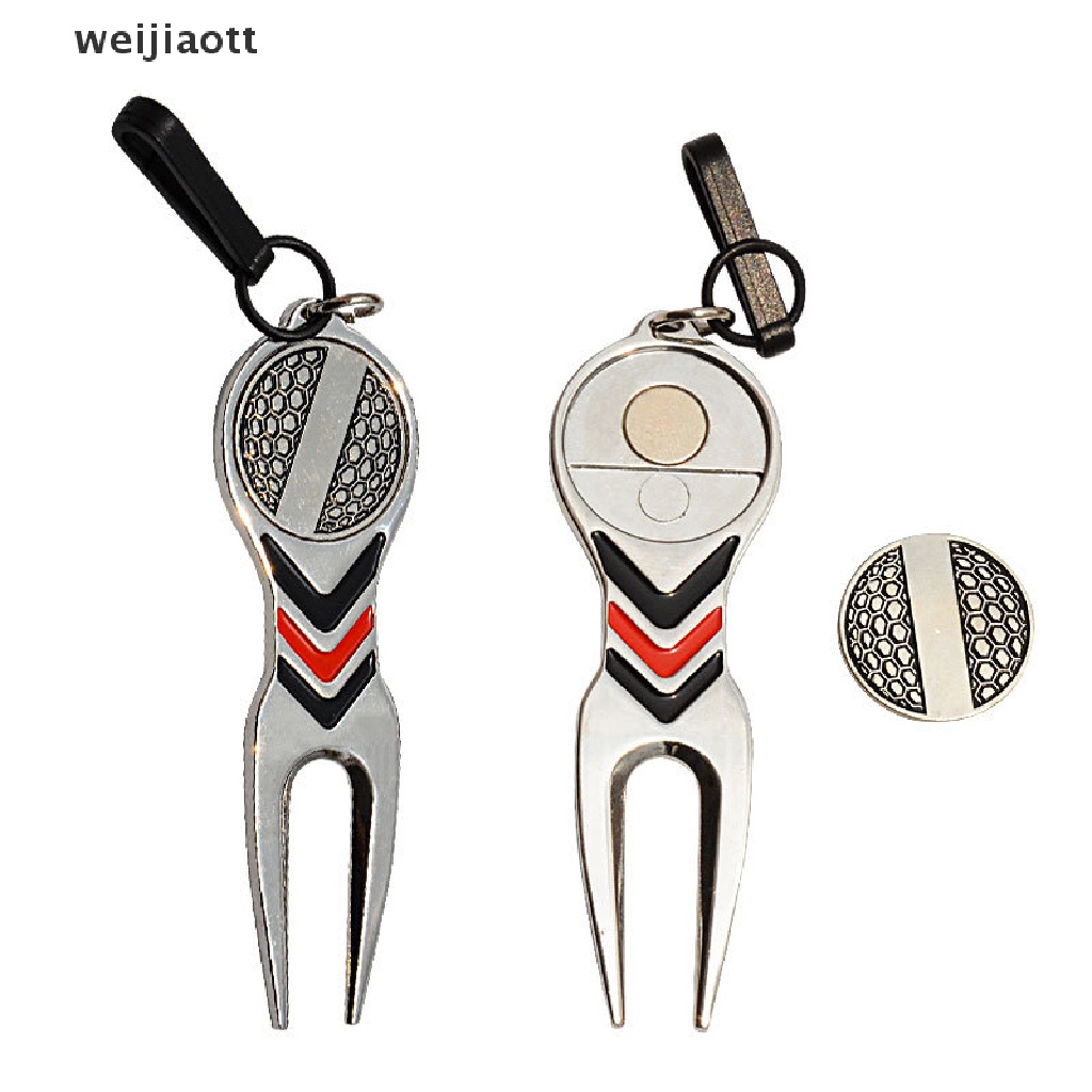 weijiaott Golf Repair Tool Ball Magnetic Alloy Marker With Hook Standard Sport Accesories WT