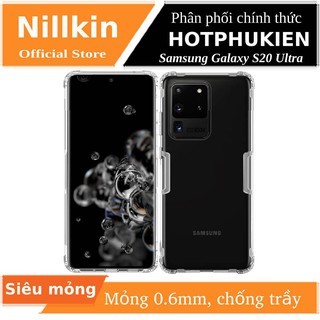 Ốp lưng dẻo cho Samsung Galaxy S20 Ultra hiệu Nillkin mỏng 0.6mm, chống trầy xước - Hàng chính hãng