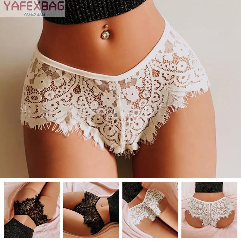 Ladies Breathable Knickers Sissy Underwear High Rise Lace Floral Triangle Briefs