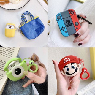 Vỏ Bảo Vệ Hộp Sạc Tai Nghe Airpod Bằng Silicon Chống Sốc Hình Dễ Thương | I12 i12 | Vỏ Bảo Vệ Hộp Sạc Tai Nghe Airpods 12 Inpods Xinh Xắn | Áo Thun Inpod - Pokemon Mario Nintendo Ikea