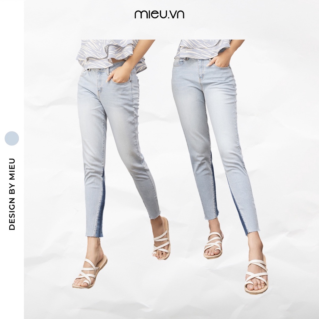 Quần boy jeans phối lai (Xanh đậm/nhạt) - FMR20
