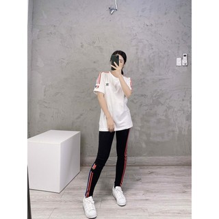 quần legging das sọc bông lúa đỏ