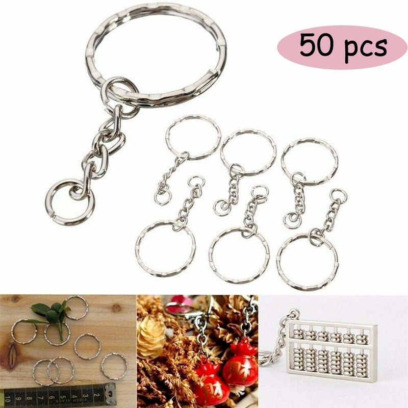 Set 50 Vòng Móc Chìa Khóa 2.5cm DIY Tiện Dụng