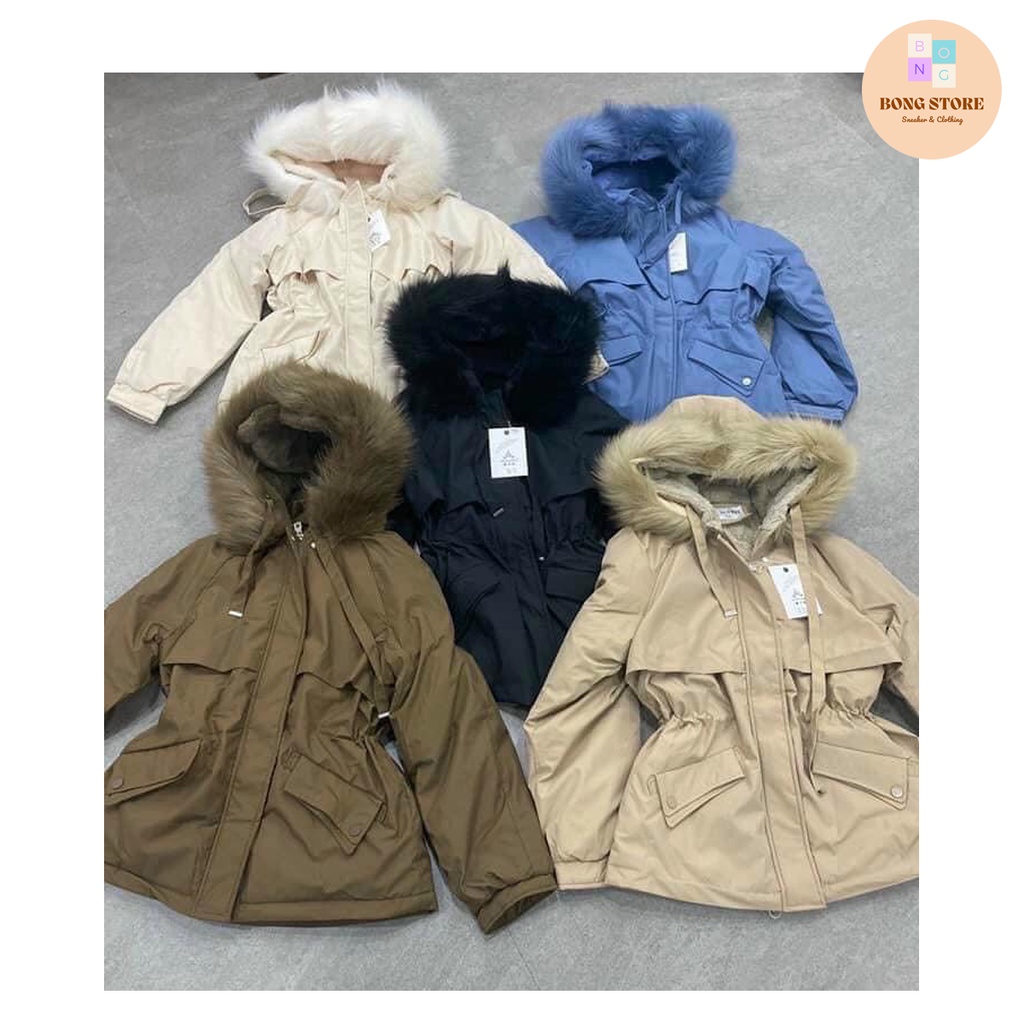 Áo Phao PARKA Nữ Mũ Lông Cao Cấp Hàng Đẹp Loại 1