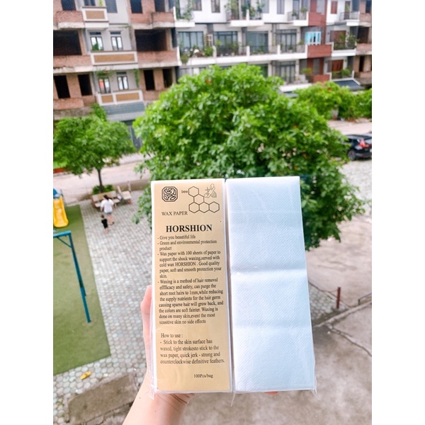 Giấy Wax Lông Nhám 100 Tờ - Hàn Quốc