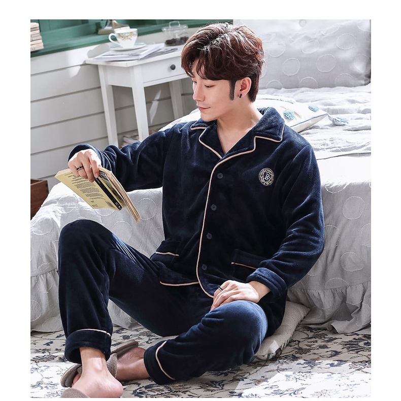 NG9392 - Bộ pyjama nam nhung mềm mại cao cấp dày ấm mặc mùa đông hàng nhập -Thời Trang Dương