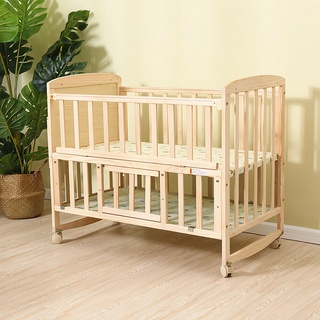 Cũi Gỗ 2 Tầng ( Tặng Kèm Màn ), Cũi Trẻ Em Gỗ Thông Kích Thước 108x85x60