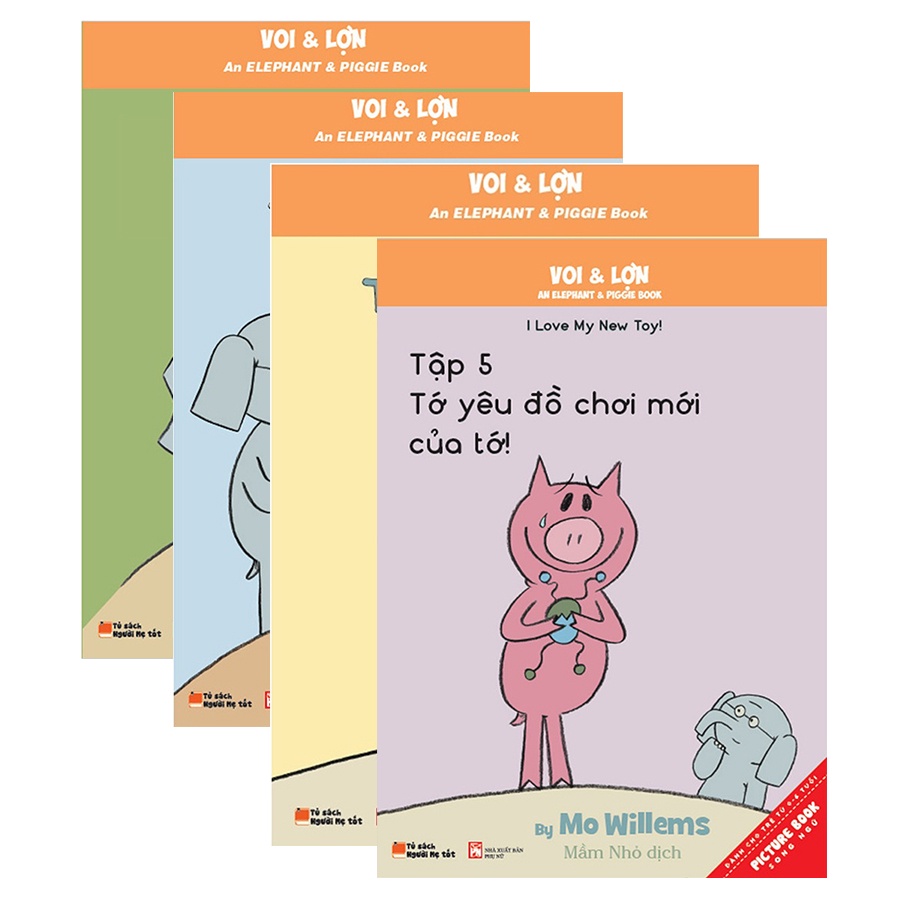 Sách - Combo 4 cuốn: Picture Book Song Ngữ - Voi & Lợn ( tập 5-8)