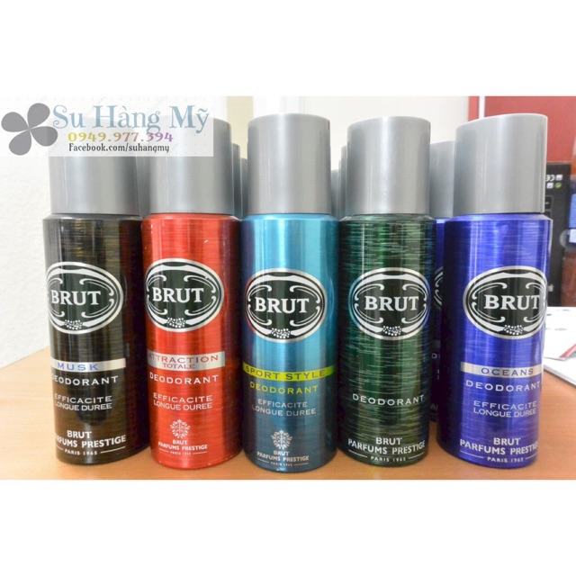 Xịt khử mùi Brut 200ml