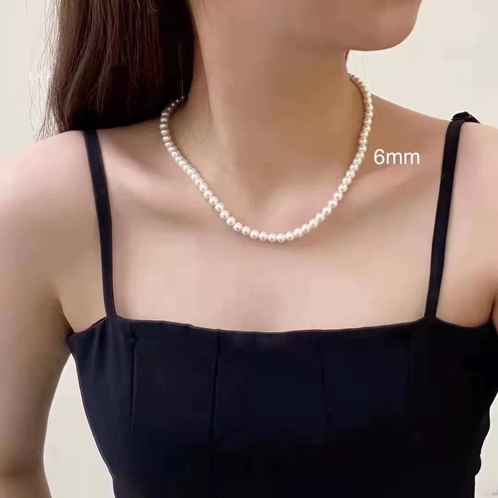 Vòng Cổ Choker Đính Ngọc Trai Thời Trang Cho Nữ