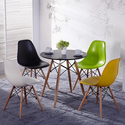 Ghế nhựa chân gỗ siêu phong cách - chọn màu