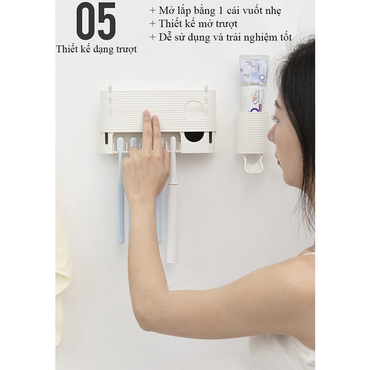 Máy Khử Khuẩn Bàn Chải Đánh Răng Xiaomi Youpin Sothing - Khử Khuẩn Bằng Tia UV - Led Hiển Thị Thông Số