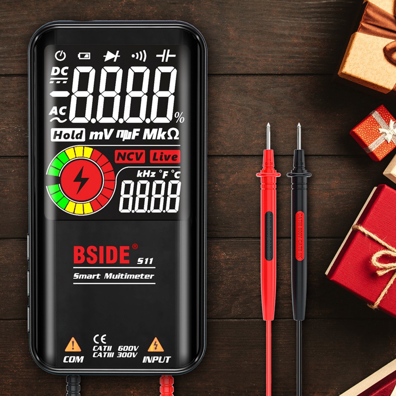 Đồng Hồ Vạn Năng Kỹ Thuật Số Thông Minh Bside S11 9999 Dc Ac Ncv Hz Đen