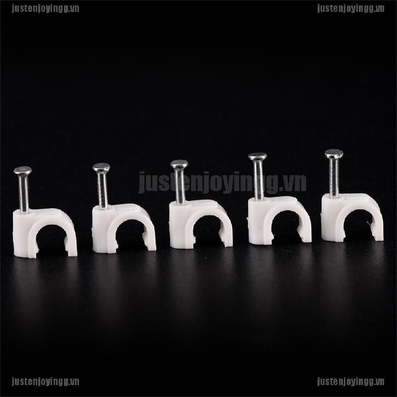 Bộ 100 Kẹp RG59 Cat5 Cat6 Đinh Tán 6mm Tiện Lợi