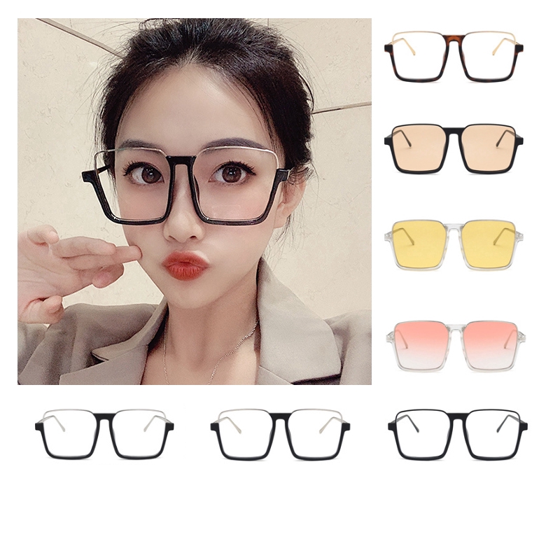 Mắt Kính Nửa Gọng Chống Ánh Sáng Xanh Phong Cách Retro Thời Trang