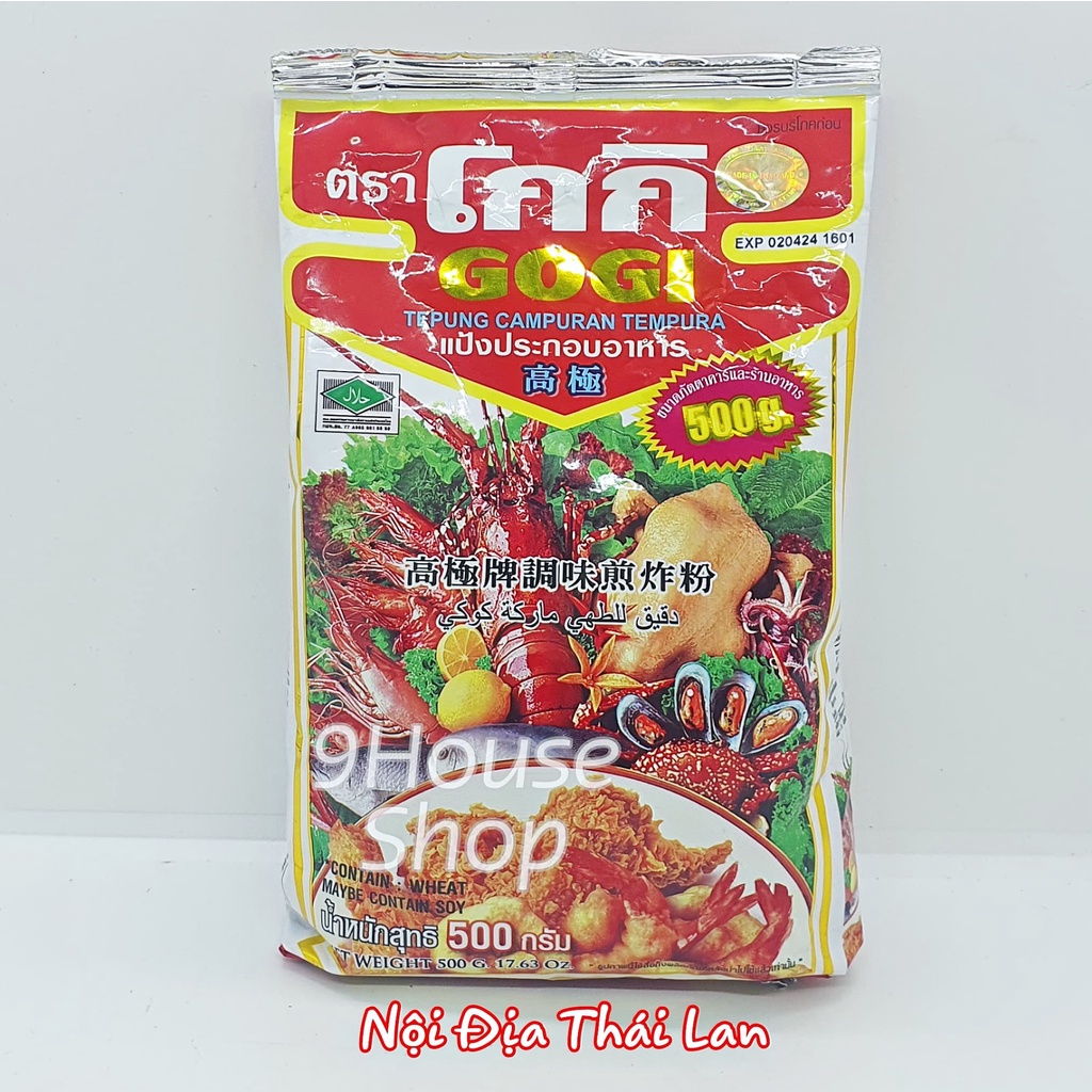 (DATE 2/4/2024) 01Gói Bột Chiên Giòn Đa Dụng GOGI Thái Lan 500gram