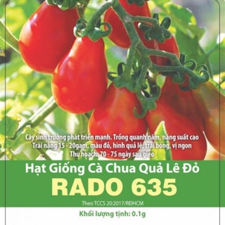 Hạt Giống Cà Chua Quả Lê Đỏ 635