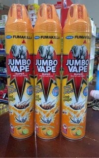 Bình Xịt Muỗi/Côn Trùng Jumbo Vape 600ml / 300ml Hương Cam Chanh Tự Nhiên