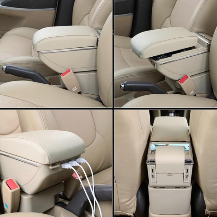 Sản Phẩm Hộp tỳ tay xe hơi cao cấp Ford Ecosport tích hợp 7 cổng USB DUSB-FECSP .