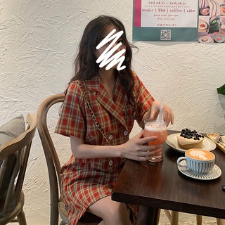 Đầm Ca Rô Lưng Cao Xinh Xắn Cổ Điển Kiểu Pháp Dành Cho Nữ 2020