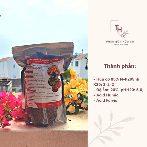 Phân bón hữu cơ, phân bón hoa hồng, hoa giấy con gà nhập khẩu Nhật Bản 1KG