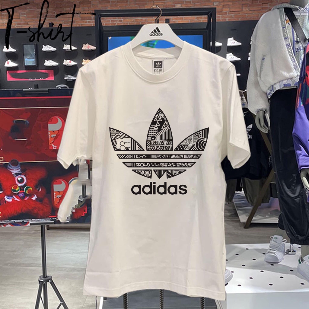 Áo thun in hình 3 lá dáng rộng form unisex