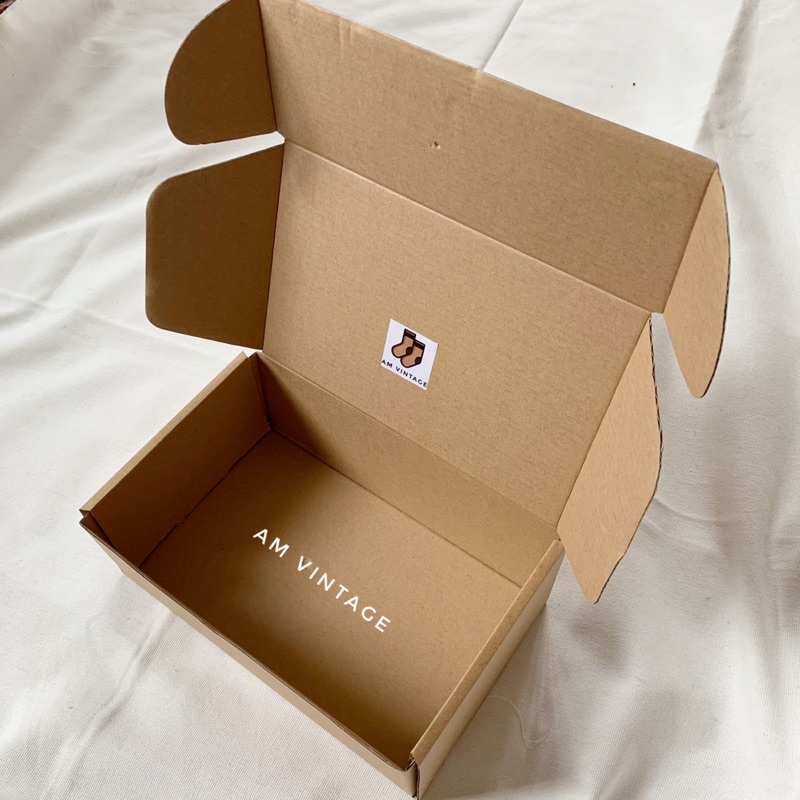 Hộp Quà Tặng Gift Box Giấy Kraft Vintage Đựng Gấu Bông, Nước Ngọt size 25x15x9 (cm) | BigBuy360 - bigbuy360.vn